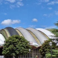 techo del palacio de deportes de Oviedo